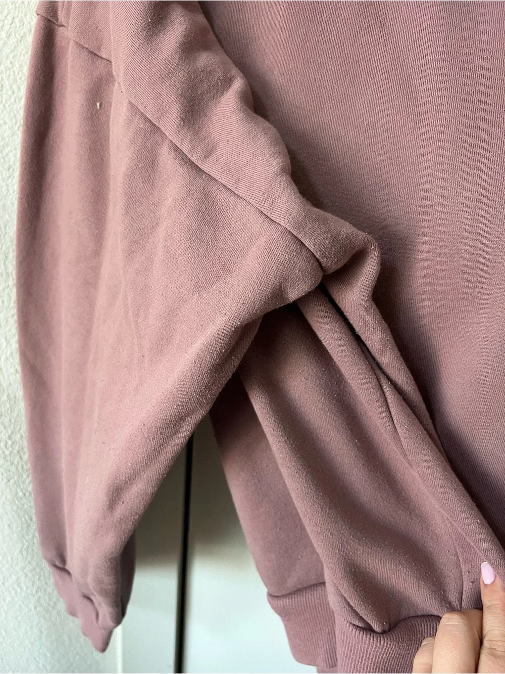 ALO Yoga Mauve Pullover Hoodie with Drawstrings